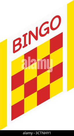 Simple simple isometric icons for bingo cards, Vector Illustration Stock Vector