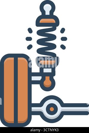 Icon for shock, aliment wheel Stock Vector