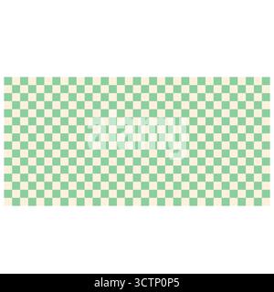 seamless lattice pattern repeating green white abstract square background. gingham pattern seamless plaid repeat in green and white. flat style. Stock Photo