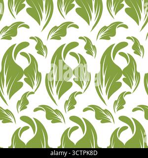 Abstract nature leaf seamless pattern illustration Stock Vector