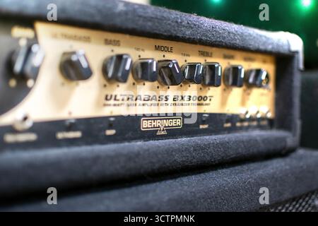 Barcelona, 17 August 2025: Behringer amplifier Stock Photo