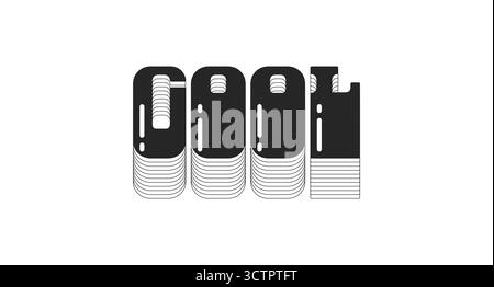 Cool bold black viral internet slang typography Stock Vector