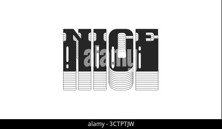 Nice bold black viral internet slang typography Stock Vector