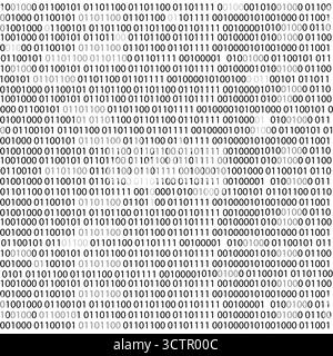 Binary code Binary Computer matrix background. Futuristic steam screen from numbers 0 and 1 tech Hacker concept. . Vector illustration Stock Vector