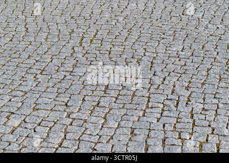Natural stone paving made from granite stones Stock Photo