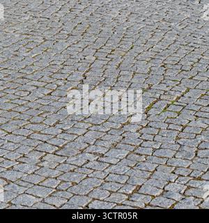 Natural stone paving made from granite stones Stock Photo