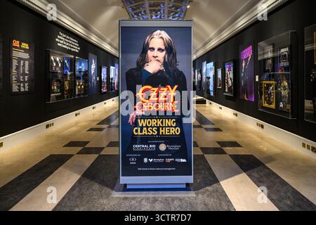 Ozzy Osbourne: Working Class Hero exhibition at the Birmingham Museum and Art Gallery that celebrates the rock icon's solo career, awards... Stock Photo