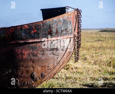 close up of rusty boat Stock Photo