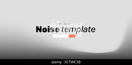 A modern black and white noise background with an orange button for an abstract and warm dark gradient. Stock Vector