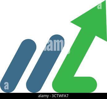Business growth chart logo design Stock Vector