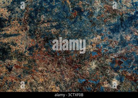 Abstract background with old rusty metal surface, close up. Dark worn rusty metal texture Stock Photo