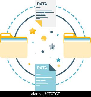 file transfer Stock Vector