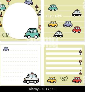 car vector Memo Pad Bundle Stock Vector