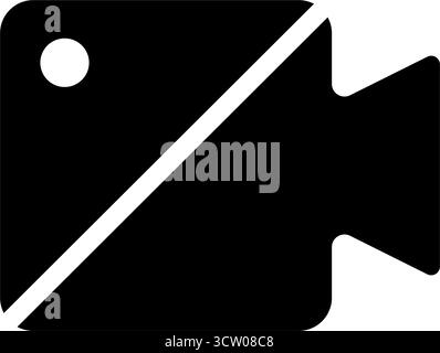 Video recording off or disabled mode vector icon Stock Vector