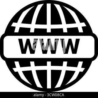 Www globe international network silhouette vector icon Stock Vector