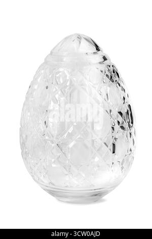 Crystal jewel decorative egg isolated on white background Stock Photo