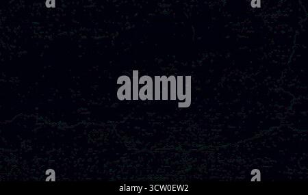 Glitch effect background with digital distortion and scan lines in dark purple and blue. Abstract technology error texture for cyber design Stock Vector