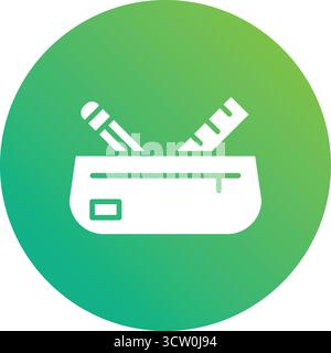 Pencil Case Vector Icon Design Illustration Stock Vector