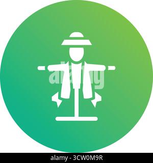 Scarecrow Vector Icon Design Illustration Stock Vector