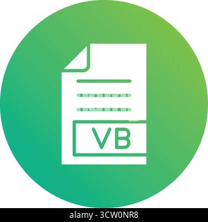 VB Vector Icon Design Illustration Stock Vector