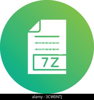 7Z Vector Icon Design Illustration Stock Vector