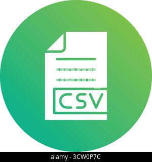 CSV Vector Icon Design Illustration Stock Vector