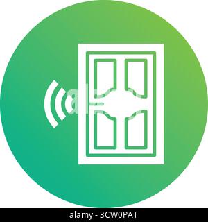 Smartdoor Vector Icon Design Illustration Stock Vector