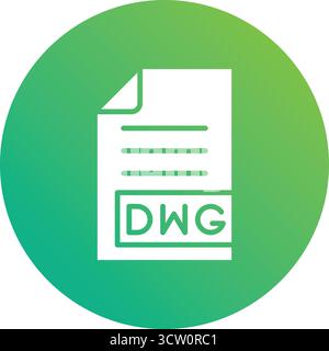 DWG Vector Icon Design Illustration Stock Vector