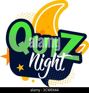Quiz Night Event Banner Design Stock Vector