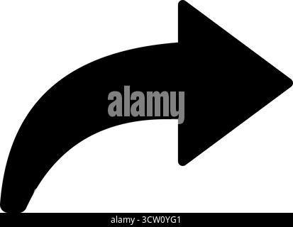 Share Arrow Solid Icon Stock Vector