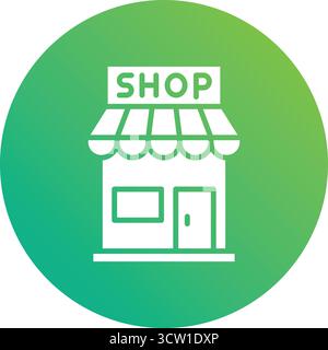 Shop Vector Icon Design Illustration Stock Vector