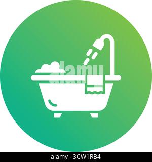 Bathtub Vector Icon Design Illustration Stock Vector