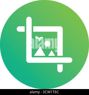 Crop tool Vector Icon Design Illustration Stock Vector