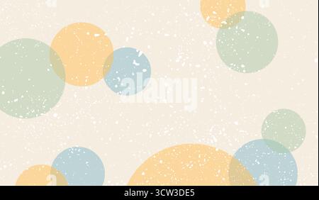 Abstract background with colorful circles and grainy texture, vector illustration Stock Vector
