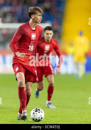 Stadion Slaski, Chorzow, Poland. 9th Oct, 2025. International Football, friendly match, Poland versus New Zealand; Jan Ziolkowski (POL) Credit: Action Plus Sports/Alamy Live News Stock Photo