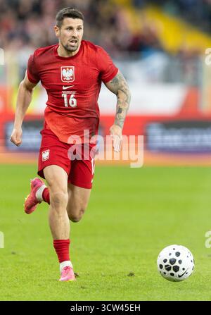 Stadion Slaski, Chorzow, Poland. 9th Oct, 2025. International Football, friendly match, Poland versus New Zealand; Pawel Wszolek (POL) Credit: Action Plus Sports/Alamy Live News Stock Photo