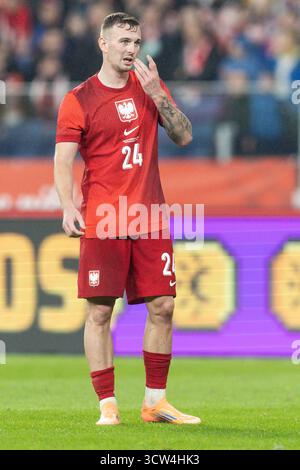 Stadion Slaski, Chorzow, Poland. 9th Oct, 2025. International Football, friendly match, Poland versus New Zealand; Kacper Kozlowski (POL) Credit: Action Plus Sports/Alamy Live News Stock Photo