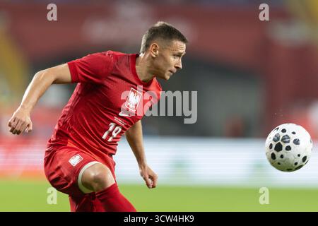 Stadion Slaski, Chorzow, Poland. 9th Oct, 2025. International Football, friendly match, Poland versus New Zealand; Przemyslaw Frankowski (POL) Credit: Action Plus Sports/Alamy Live News Stock Photo