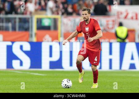 Stadion Slaski, Chorzow, Poland. 9th Oct, 2025. International Football, friendly match, Poland versus New Zealand; Tomasz Kedziora (POL) Credit: Action Plus Sports/Alamy Live News Stock Photo