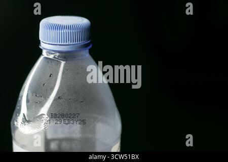 Close up of plastic bottled drinking water Stock Photo