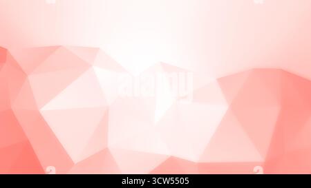 Red and pink polygon vector pattern background with color gradient. Abstract bright, vibrant and glowing 3D triangular background with copy space. Stock Photo