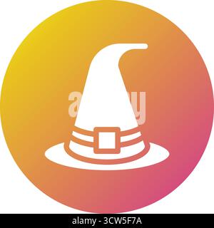Witch hat Vector Icon Design Illustration Stock Vector