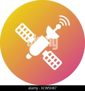 Satellite Vector Icon Design Illustration Stock Vector