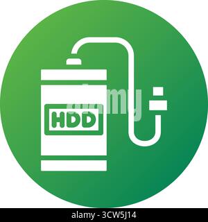 External hard drive Vector Icon Design Illustration Stock Vector