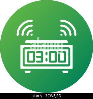 Digital alarm clock Vector Icon Design Illustration Stock Vector