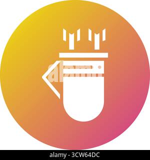 Quiver Vector Icon Design Illustration Stock Vector
