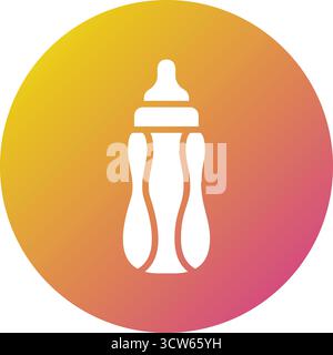Baby Bottle Vector Icon Design Illustration Stock Vector