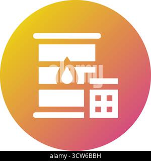 Fuel Calculation Vector Icon Design Illustration Stock Vector