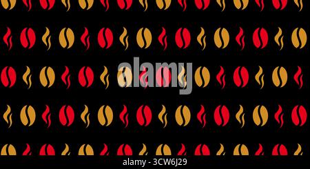 vector illustration of coffee bean seamless pattern. coffee beans background Stock Vector