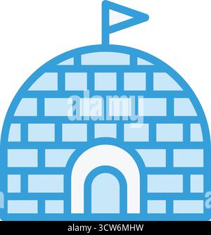 Igloo Vector Icon Design Illustration Stock Vector